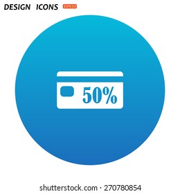 Discount label. icon. vector design