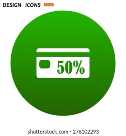 Discount label. icon. vector design