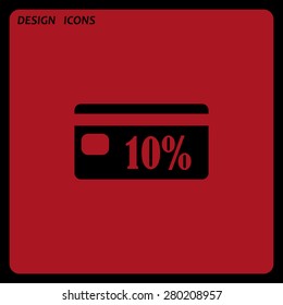 Discount label. icon. vector design. Flat design style 