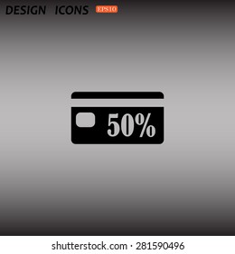 Discount label. icon. vector design