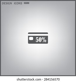 Discount label. icon. vector design