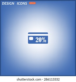 Discount label. icon. vector design