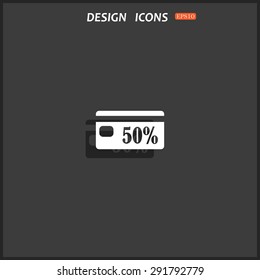 Discount label. icon. vector design