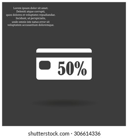 Discount label. icon. vector design