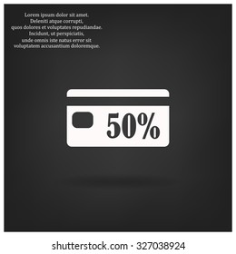 Discount label. icon. vector design