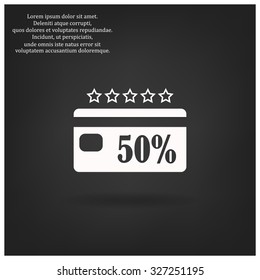 Discount label. icon. vector design
