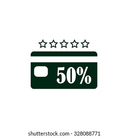 Discount label. icon. vector design