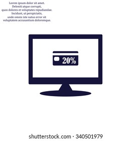 Discount label. icon. vector design