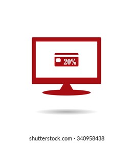 Discount label. icon. vector design