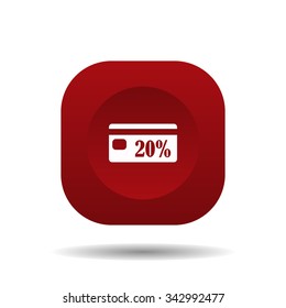 Discount label. icon. vector design