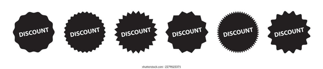 Discount Label Icon Vector Illustration