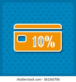 Discount label icon, vector illustration. Flat design style