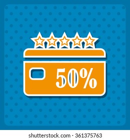 Discount label icon, vector illustration. Modern design. Flat design style