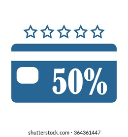 Discount label icon, vector illustration. Modern design. Flat design style