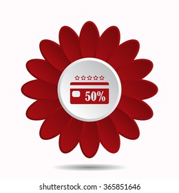 Discount label icon, vector illustration. Modern design. Flat design style