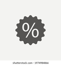 Discount label icon.Vector illustration isolated on white background.Eps 10.