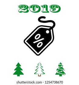 Discount label interface commercial symbol with percentage sign 