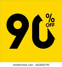 Discount Label Number Vector Template