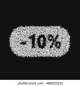 Discount label, off tag coupon.