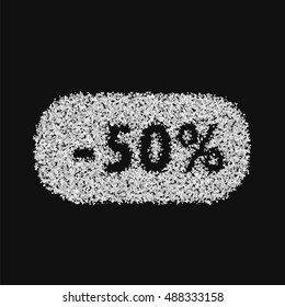 Discount label, off tag coupon.