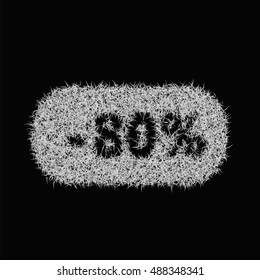 Discount label, off tag coupon.