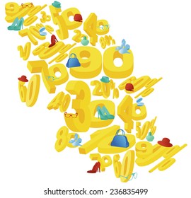 Discount label sale fashion. Vector Illustration.