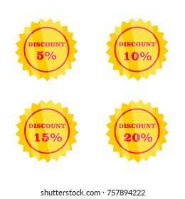 Discount Label Set, Icon Design
