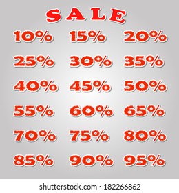 Discount label set vector for design