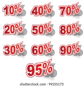 Discount label set vector for design