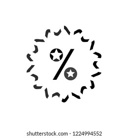 Discount label simple vector icon