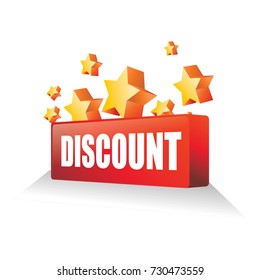 discount  label with star