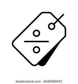 Discount Label Vector for Black Friday Offers. Sale price tag illustration, markdown concept, promotional pricing design