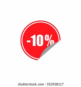Discount label vector design isolated on white background 