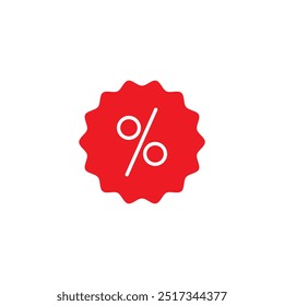 Discount label vector icon set. Percentage badge and special offer symbol. Linear style sale label logo.