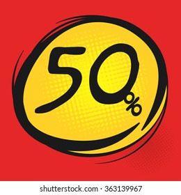Discount label, vector illustration