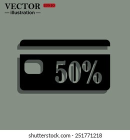 Discount label, vector illustration, EPS 10