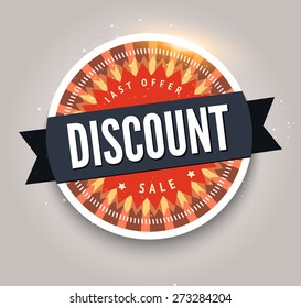 Discount label. Vector illustration for your sale
