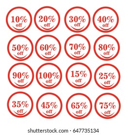 discount label Vector Set
