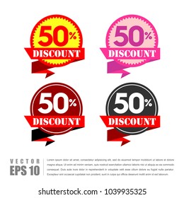 Discount Label vector template