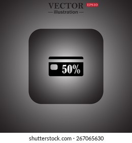 Discount label, web icon. vector design