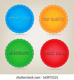 Discount labels.