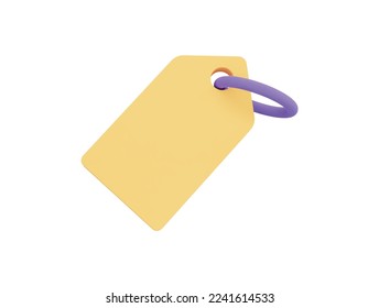 Etiquetas de descuento con dibujos animados de iconos vectoriales 3d estilo mínimo
