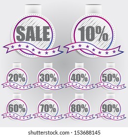 Discount labels minimal