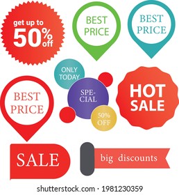 discount labels.
Sale - creative banner set vector illustration. concept discount promotion layout on white background. vector design .EPS 10
