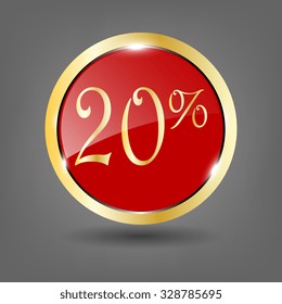 Discount labels. Sale icon. Vector
