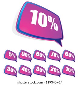 Discount labels set.  + EPS8 vector file