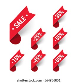 Discount Labels Set Vector Flat 