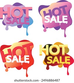 Etiquetas de descuento tienda Vector set venta promociones pegatinas