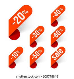 Discount labels. Vector.