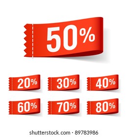 Discount labels. Vector.